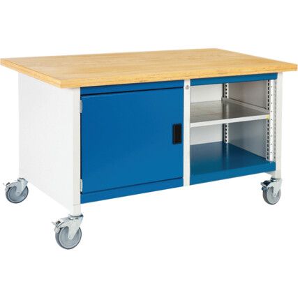 Cubio, Mobile Workbench, Light Grey, 840mm x 1500mm x 750mm