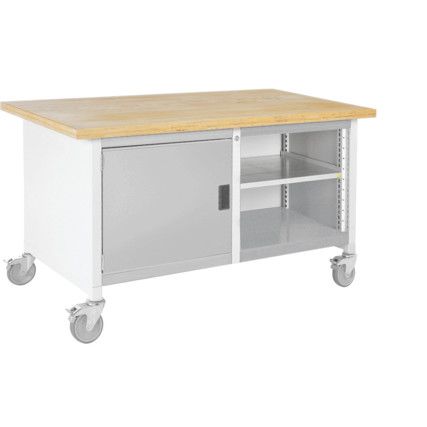 Cubio, Mobile Workbench, Light Grey, 840mm x 1500mm x 750mm