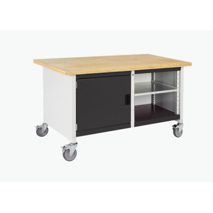 Cubio, Mobile Workbench, Anthracite Grey, 840mm x 1500mm x 750mm