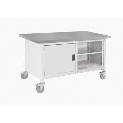 Cubio, Mobile Workbench, Light Grey, 840mm x 1500mm x 750mm