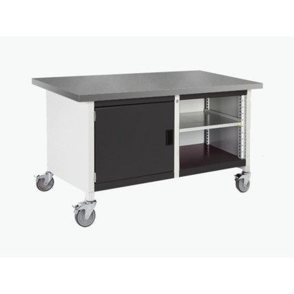 Cubio, Mobile Workbench, Anthracite Grey, 840mm x 1500mm x 750mm