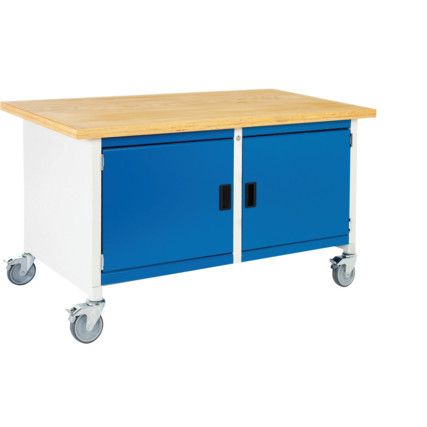 Cubio, Mobile Workbench, Light Grey, 840mm x 1500mm x 750mm