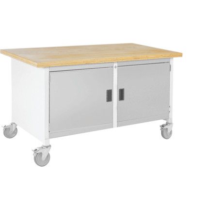 Cubio, Mobile Workbench, Light Grey, 840mm x 1500mm x 750mm