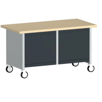 Cubio, Mobile Workbench, Anthracite Grey, 840mm x 1500mm x 750mm