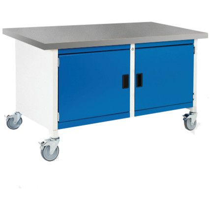 Cubio, Mobile Workbench, Light Grey, 840mm x 1500mm x 750mm