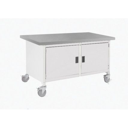 Cubio, Mobile Workbench, Light Grey, 840mm x 1500mm x 750mm