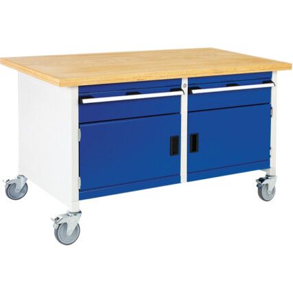 Cubio, Mobile Workbench, Light Grey, 840mm x 1500mm x 750mm