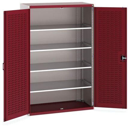 CUBIO CUPBOARD WITH LOUVRED DOORS & 4 SHELVES 1300X650X2000H