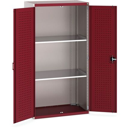 CUBIO CUPBOARD WITH PERFO DOORS &2 SHELVES 1050X650X2000H