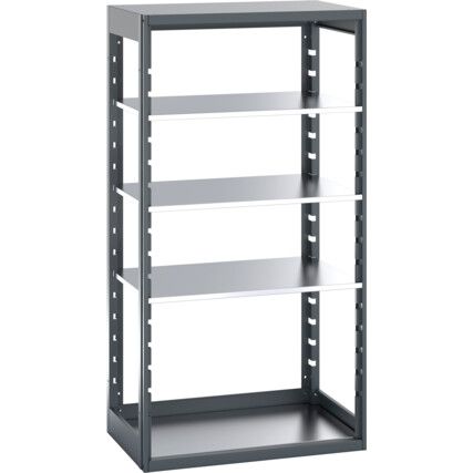 CUBIO SHELVING BAY WITH 4 SHELVES 1050X650X2000H