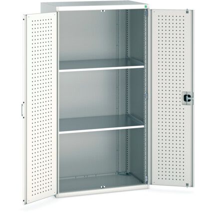 CUBIO CUPBOARD WITH PERFO DOORS &2 SHELVES 1050X650X2000H