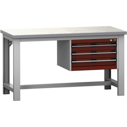 CUBIO BENCH (LINO) WITH 3 DRAWER CABINET 1500X750X840H