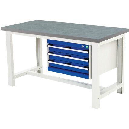 CUBIO BENCH (LINO) WITH 3 DRAWER CABINET 1500X750X840H