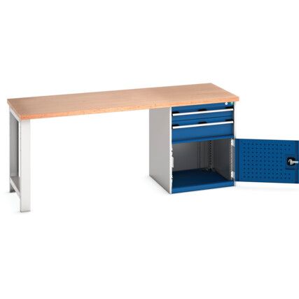 CUBIO BENCH (MPX) WITH 2 DRAWER CABINET 2000X750X840H