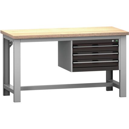 CUBIO BENCH (MPX) WITH 3 DRAWER CABINET 1500X750X840H