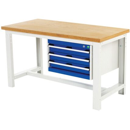 CUBIO BENCH (MPX) WITH 3 DRAWER CABINET 1500X750X840H