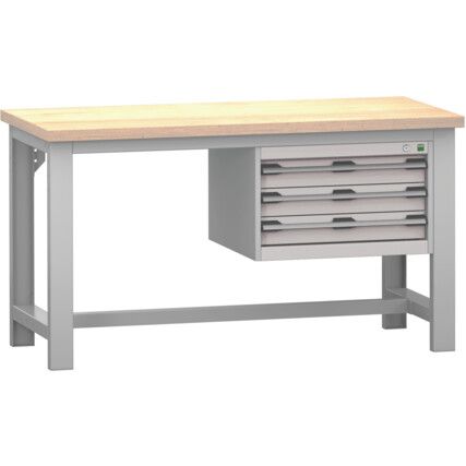 CUBIO BENCH (MPX) WITH 3 DRAWER CABINET 1500X750X840H