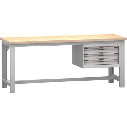 CUBIO BENCH (MPX) WITH 3 DRAWER CABINET 2000X750X840H