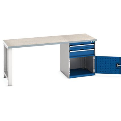 CUBIO BENCH (LINO) WITH 2 DRAWER CABINET 2000X750X840H