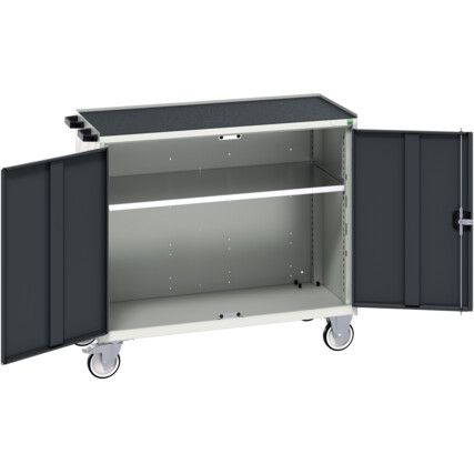 VERSO MOBILE CABINET 1050X650X965H TOP TRAY RAL7035/7016