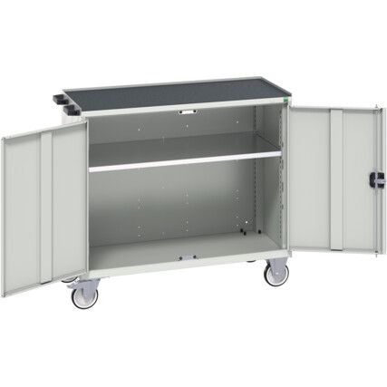 VERSO MOBILE CABINET 1050X650X965H TOP TRAY RAL7035