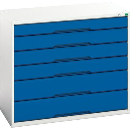 VERSO CABINET WITH 6 DRAWERS 1050X550X900H RAL7035/5010