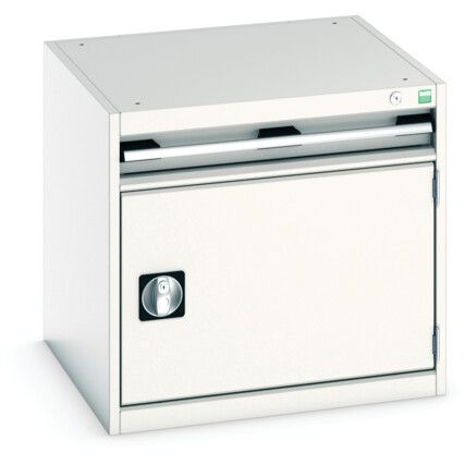 CUBIO CABINET WITH 1 DRAWER / DOOR 650X650X600H RAL7035