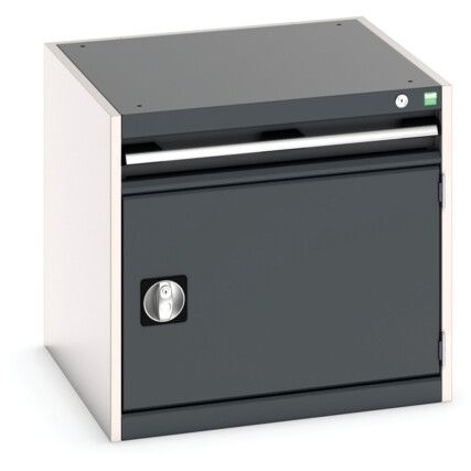 CUBIO CABINET WITH 1 DRAWER / DOOR 650X650X600H RAL7035/7016