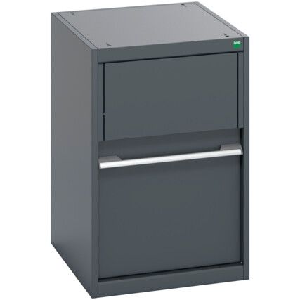 CUBIO CUPBOARD WITH ALUMINIUM BIN 525X650X800MM