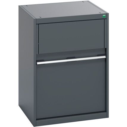 CUBIO CUPBOARD WITH ALUMINIUM BIN 525X650X900MM