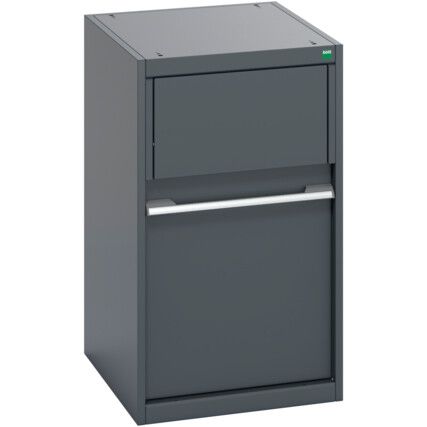 CUBIO CUPBOARD WITH ALUMINIUM BIN 525X650X900MM