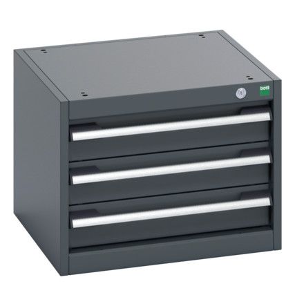 40010009.77V CABINET 3 DRAWERS 75KG UDL PER DRAWER/SHELF DARK GREY