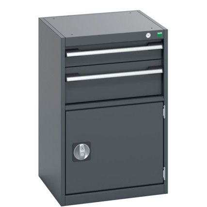 40010023.77V CABINET 2 DRAWERS/DO OR 75KG UDL PER DRAWER DARK GREY