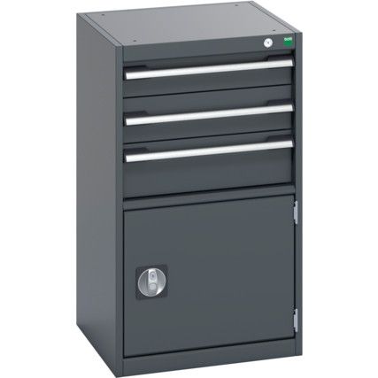 40010033.77V CABINET 3 DRAWERS/DO OR 75KG UDL PER DRAWER DARK GREY