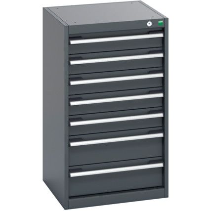 40010041.77V CABINET 7 DRAWERS 75KG UDL PER DRAWER/SHELF DARK GREY