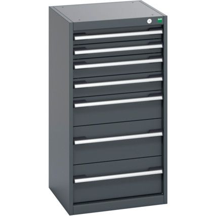 40010051.77V CABINET 7 DRAWERS 75KG UDL PER DRAWER/SHELF DARK GREY