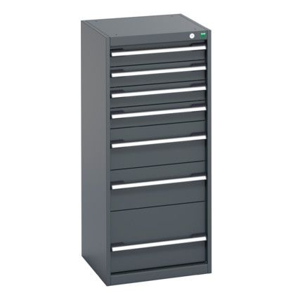 40010119.77V CABINET 7 DRAWERS 75KG UDL PER DRAWER/SHELF DARK GREY