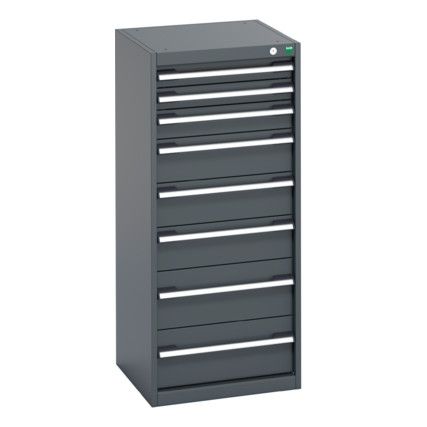 40010121.77V CABINET 8 DRAWERS 75KG UDL PER DRAWER/SHELF DARK GREY