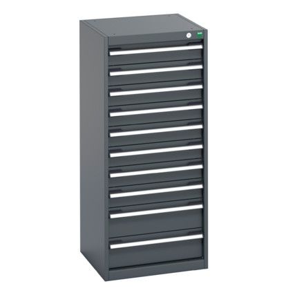 40010123.77V CABINET 10 DRAWERS 75KG UDL PER DRAWER/SHELF DK GREY