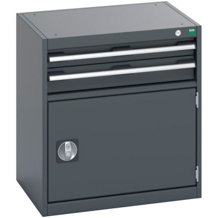 40011041.77V CABINET 2 DRAWERS/DO OR 75KG UDL PER DRAWER DARK GREY