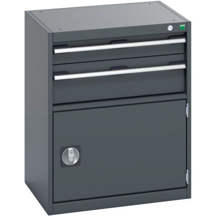 40011044.77V CABINET 2 DRAWERS/DO OR 75KG UDL PER DRAWER DARK GREY