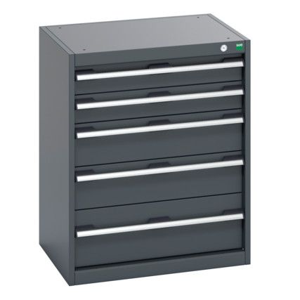 40011046.77V CABINET 5 DRAWERS 75KG UDL PER DRAWER/SHELF DARK GREY