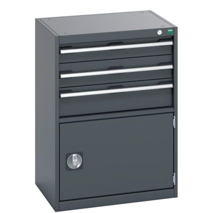 40011048.77V CABINET 3 DRAWERS/DO OR 75KG UDL PER DRAWER DARK GREY