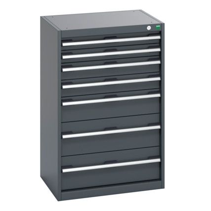 40011055.77V CABINET 7 DRAWERS 75KG UDL PER DRAWER/SHELF DARK GREY