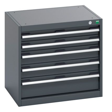 40011061.77V CABINET 5 DRAWERS 75KG UDL PER DRAWER/SHELF DARK GREY