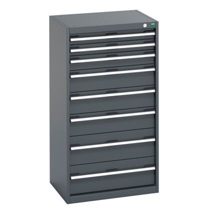 40011064.77V CABINET 8 DRAWERS 75KG UDL PER DRAWER SHELF DARK GREY