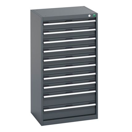 40011065.77V CABINET 10 DRAWERS 75KG UDL   DRAWER SHELF DARK GREY