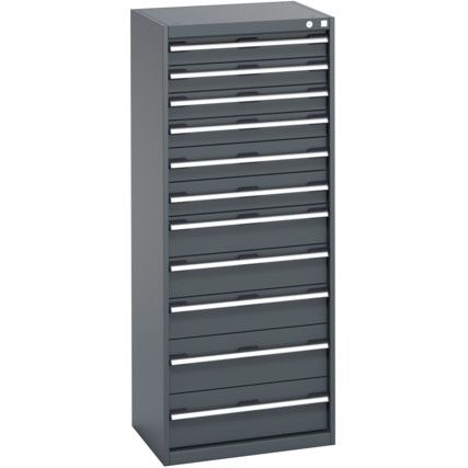 40011067.77V CABINET 11 DRAWERS 75KG UDL   DRAWER SHELF DARK GREY