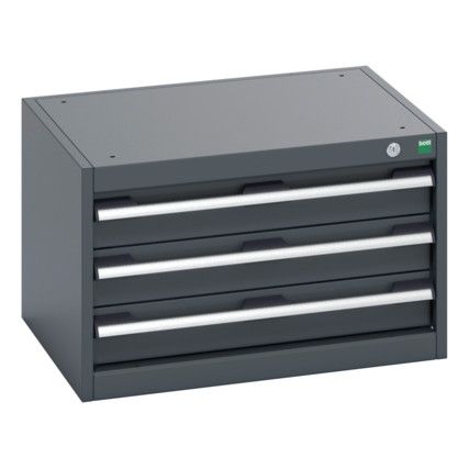 40011068.77V CABINET 3 DRAWERS 75KG UDL PER DRAWER SHELF DARK GREY