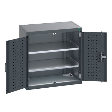 40012077.77V CUPBOARD 2 SHELVES 75KG UDL   DRAWER SHELF DARK GREY